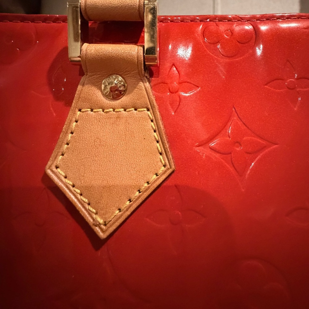 Louis Vuitton Vernis Large Tote Red Patent Monogram Rare Discontinued LV Bag - Picture 6 of 16